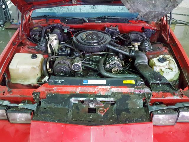 1G1FP33E1ML179192 - 1991 CHEVROLET CAMARO RS RED photo 7