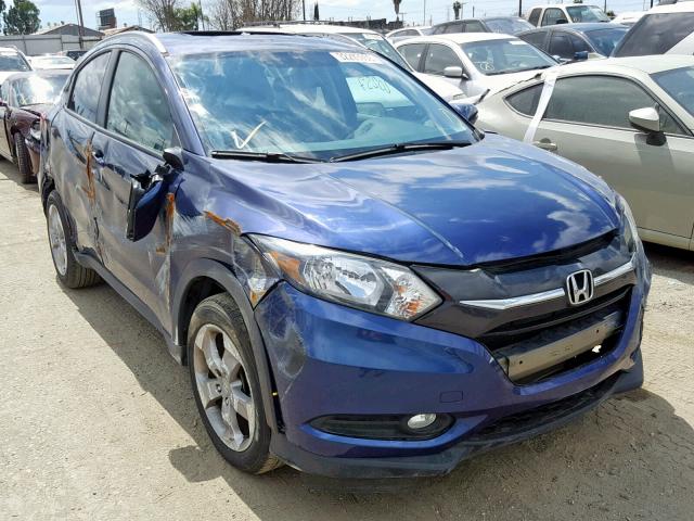 3CZRU5H76GM756086 - 2016 HONDA HR-V EXL BLUE photo 1