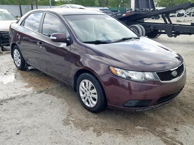 KNAFU4A25A5837043 - 2010 KIA FORTE EX BURGUNDY photo 1