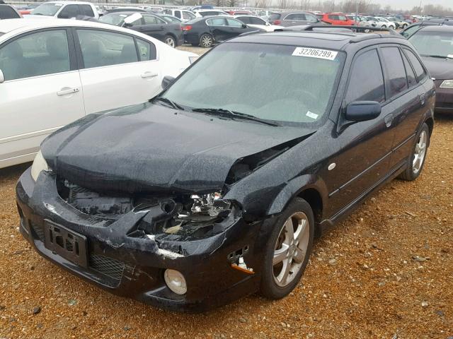 JM1BJ245521634070 - 2002 MAZDA PROTEGE PR BLACK photo 2