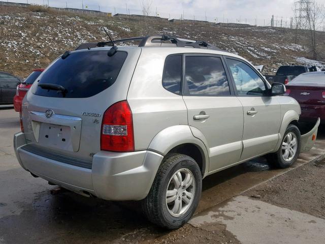 KM8JN72D87U508455 - 2007 HYUNDAI TUCSON SE SILVER photo 4