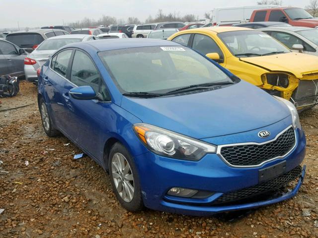 KNAFX4A89E5058245 - 2014 KIA FORTE EX BLUE photo 1