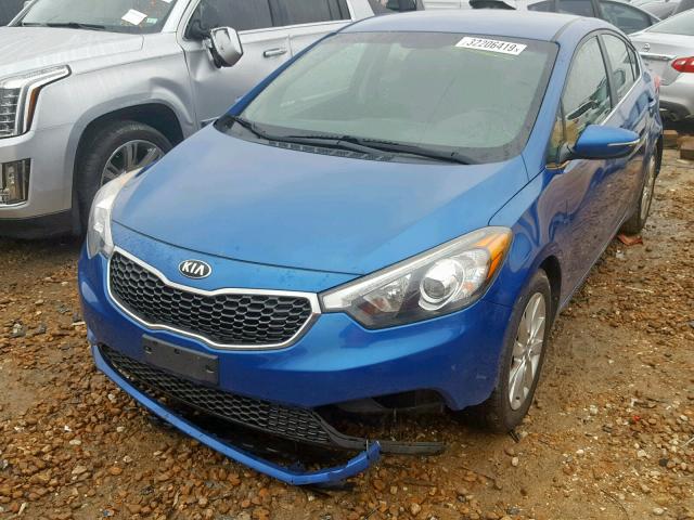 KNAFX4A89E5058245 - 2014 KIA FORTE EX BLUE photo 9