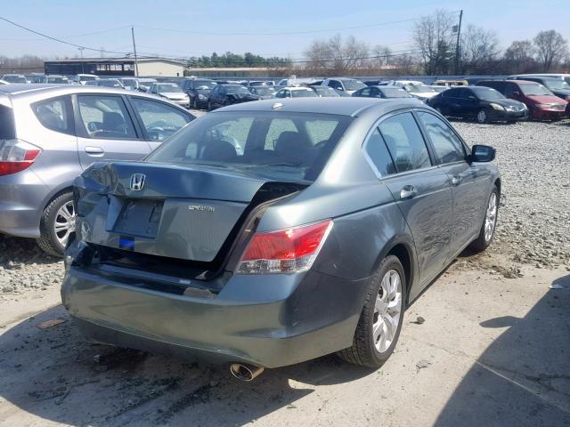 1HGCP26899A179200 - 2009 HONDA ACCORD EXL GREEN photo 4