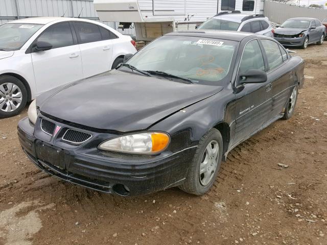 1G2NE52T61M500030 - 2001 PONTIAC GRAND AM S BLACK photo 2