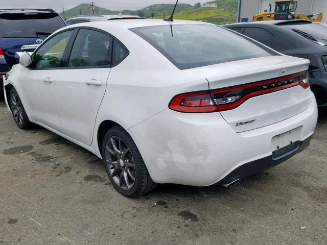 1C3CDFBB8FD391598 - 2015 DODGE DART SXT WHITE photo 3