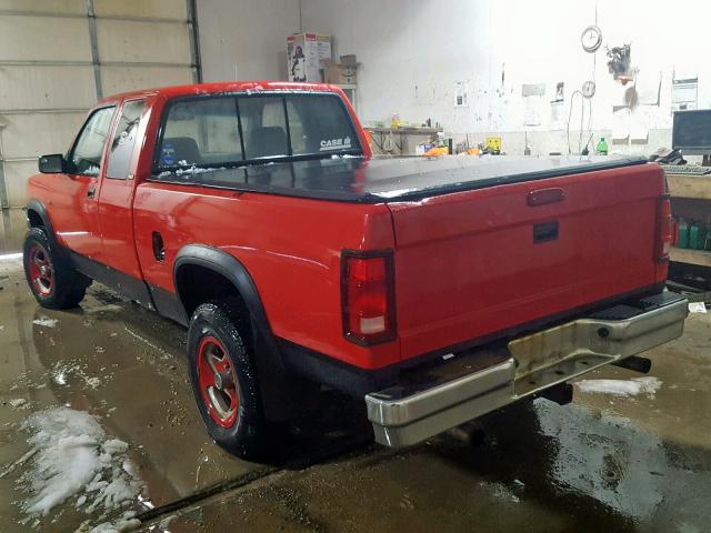 1B7GG23Y8SS262038 - 1995 DODGE DAKOTA RED photo 3