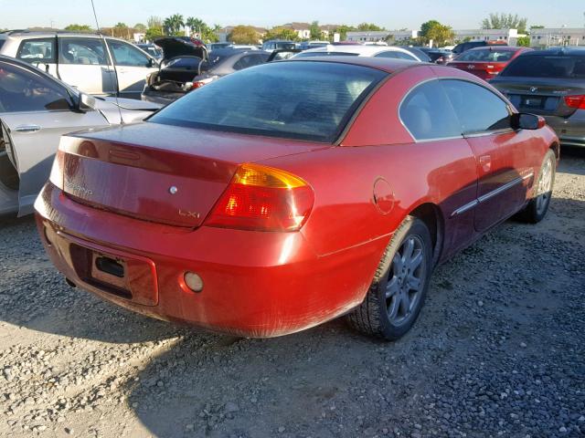 4C3AG52H81E097861 - 2001 CHRYSLER SEBRING LX RED photo 4