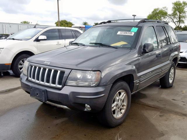 1J4GX48S04C340609 - 2004 JEEP GRAND CHER GRAY photo 2