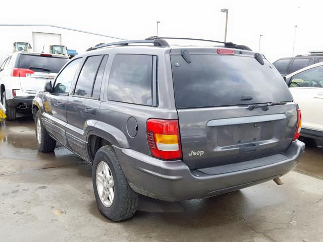 1J4GX48S04C340609 - 2004 JEEP GRAND CHER GRAY photo 3