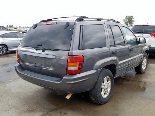 1J4GX48S04C340609 - 2004 JEEP GRAND CHER GRAY photo 4