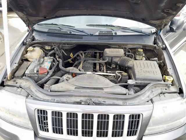 1J4GX48S04C340609 - 2004 JEEP GRAND CHER GRAY photo 7