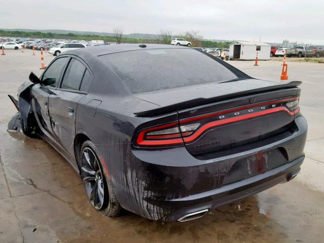 2C3CDXBG2JH273110 - 2018 DODGE CHARGER SX BLACK photo 3