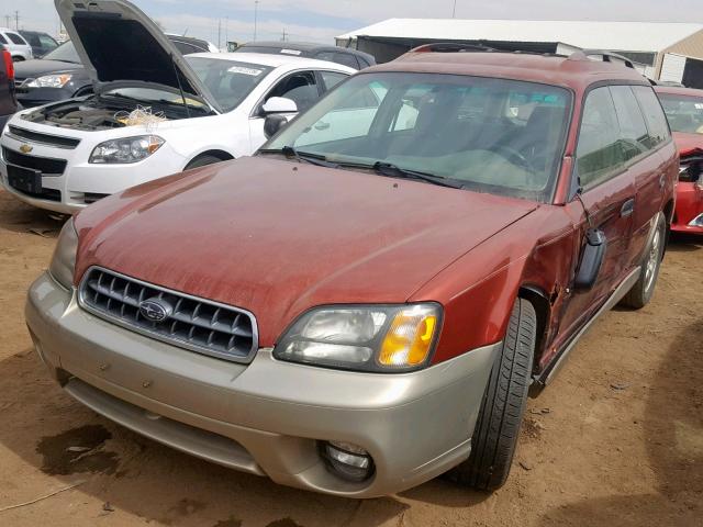 4S3BH675X37616127 - 2003 SUBARU LEGACY OUT MAROON photo 2