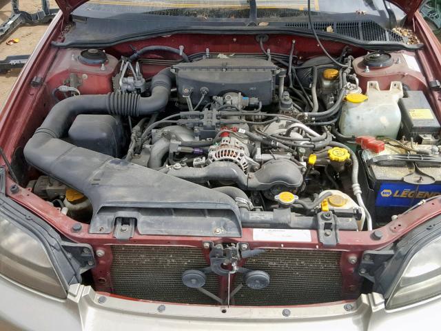 4S3BH675X37616127 - 2003 SUBARU LEGACY OUT MAROON photo 7