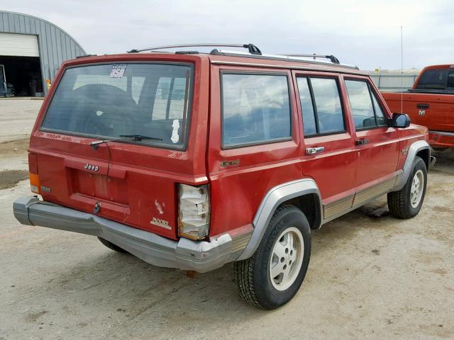 1J4FJ58S8ML625867 - 1991 JEEP CHEROKEE L MAROON photo 4