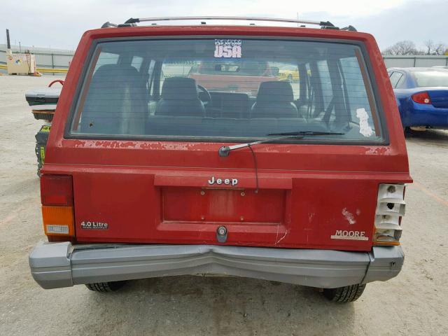 1J4FJ58S8ML625867 - 1991 JEEP CHEROKEE L MAROON photo 9