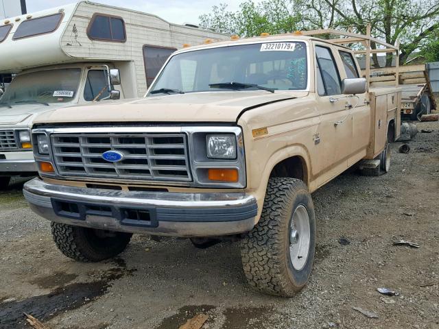 1FTJW36F2SEA11152 - 1995 FORD F350 BEIGE photo 2