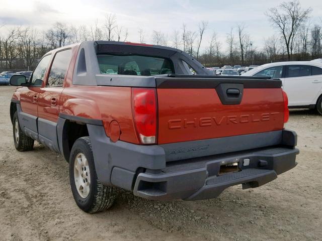 3GNEC13T63G136651 - 2003 CHEVROLET AVALANCHE ORANGE photo 3