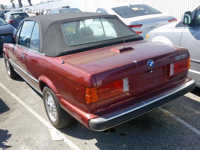 WBABB131XLEC03160 - 1990 BMW 325 IC BURGUNDY photo 3