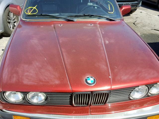 WBABB131XLEC03160 - 1990 BMW 325 IC BURGUNDY photo 7