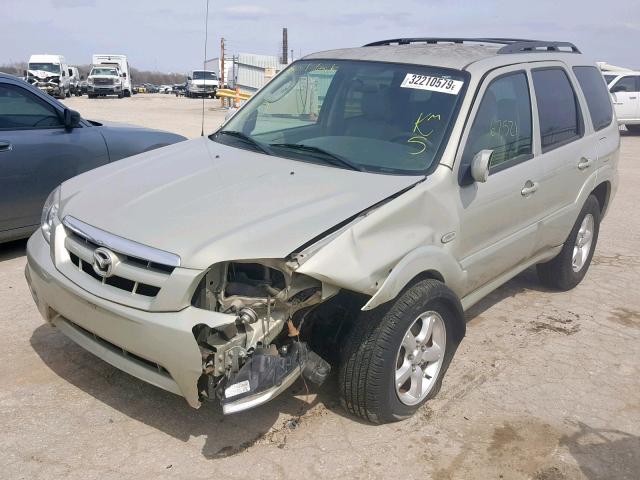 4F2YZ06125KM43349 - 2005 MAZDA TRIBUTE S TAN photo 2