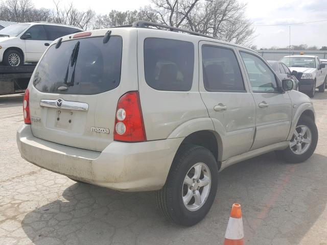 4F2YZ06125KM43349 - 2005 MAZDA TRIBUTE S TAN photo 4