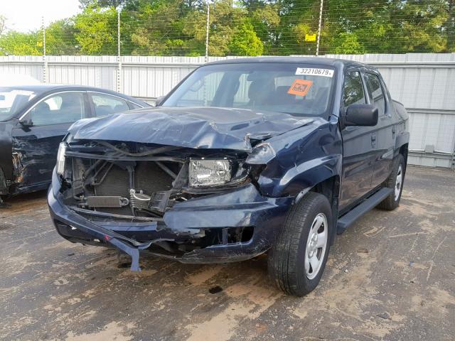 5FPYK16249B106033 - 2009 HONDA RIDGELINE BLUE photo 2