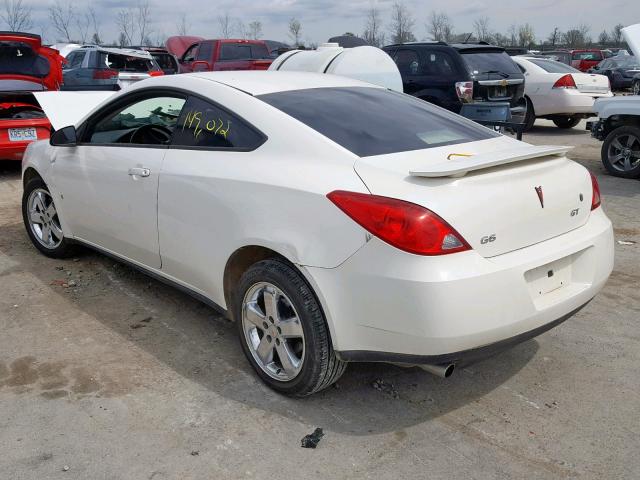 1G2ZH18N474117254 - 2007 PONTIAC G6 GT WHITE photo 3