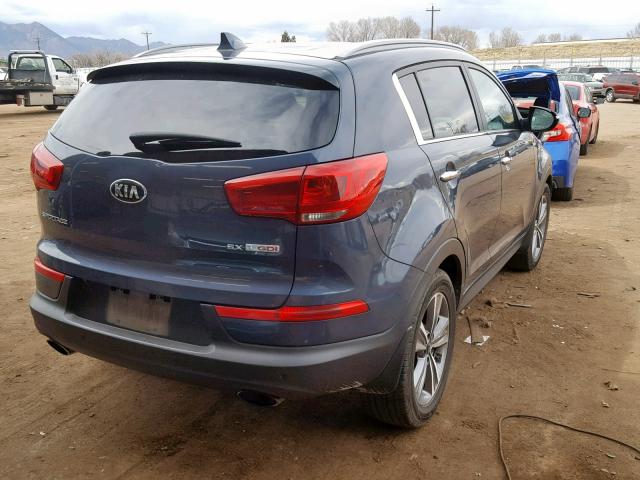 KNDPCCA6XE7656196 - 2014 KIA SPORTAGE S BLUE photo 4