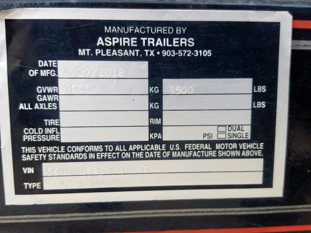 55UBU1225CM400262 - 2012 ASPI TRAILER BLACK photo 10