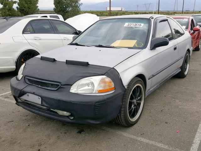 1HGEJ6120TL029279 - 1996 HONDA CIVIC DX SILVER photo 2