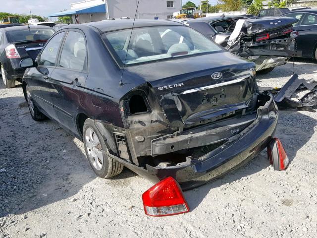 KNAFE221595626945 - 2009 KIA SPECTRA EX BLACK photo 3