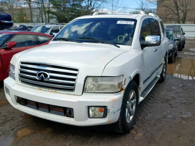 5N3AA08C65N808916 - 2005 INFINITI QX56 WHITE photo 2