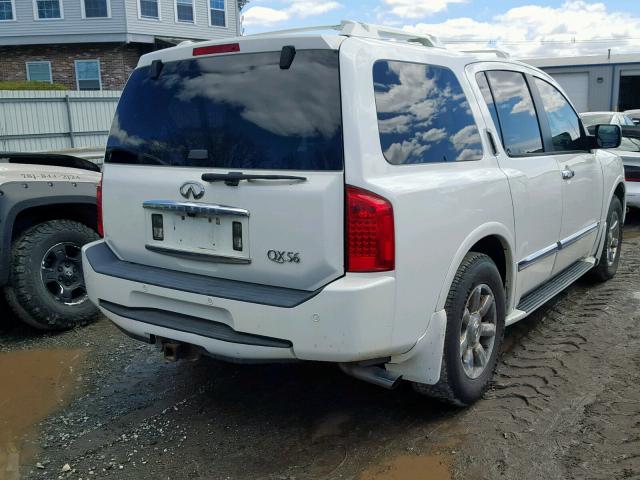 5N3AA08C65N808916 - 2005 INFINITI QX56 WHITE photo 4