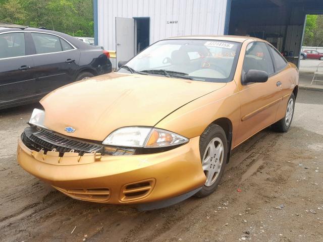 1G1JS124727277686 - 2002 CHEVROLET CAVALIER L GOLD photo 2