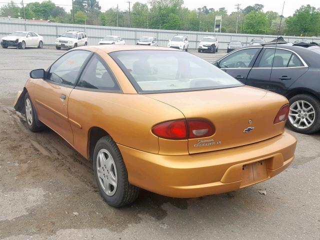 1G1JS124727277686 - 2002 CHEVROLET CAVALIER L GOLD photo 3