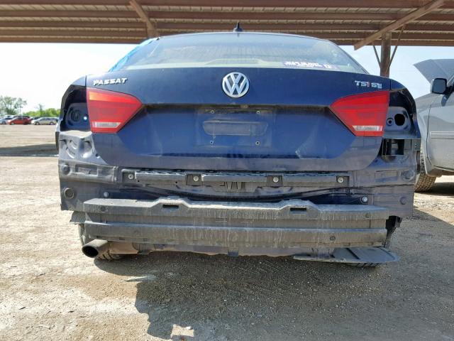 1VWBS7A31EC053586 - 2014 VOLKSWAGEN PASSAT SE BLUE photo 10