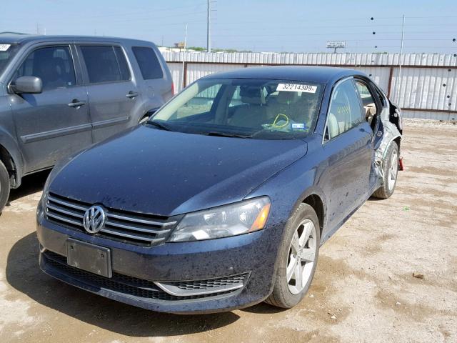 1VWBS7A31EC053586 - 2014 VOLKSWAGEN PASSAT SE BLUE photo 2