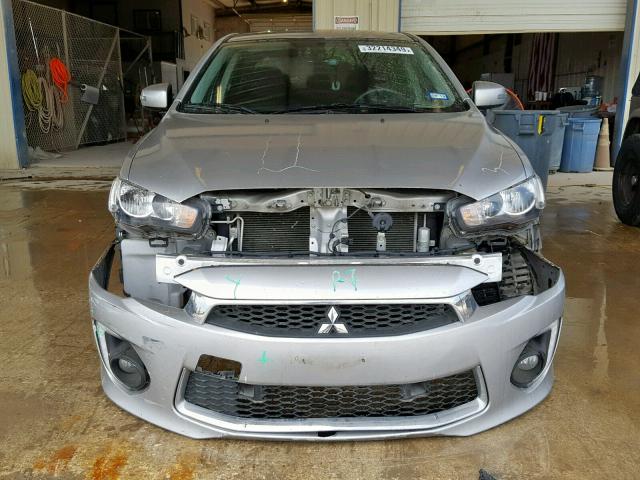 JA32U2FU5GU001889 - 2016 MITSUBISHI LANCER ES SILVER photo 9