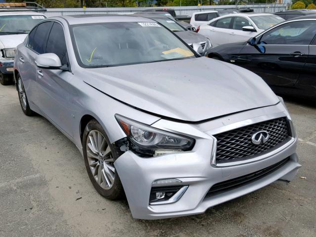 JN1EV7AP0JM350947 - 2018 INFINITI Q50 LUXE SILVER photo 1