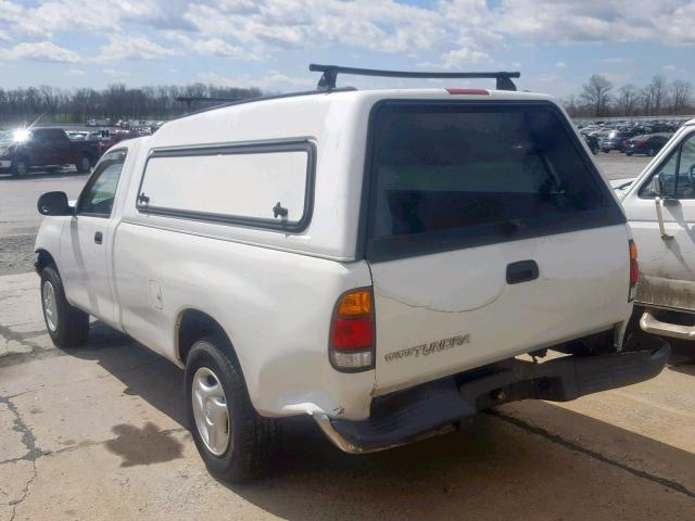 5TBJN32122S262026 - 2002 TOYOTA TUNDRA WHITE photo 3