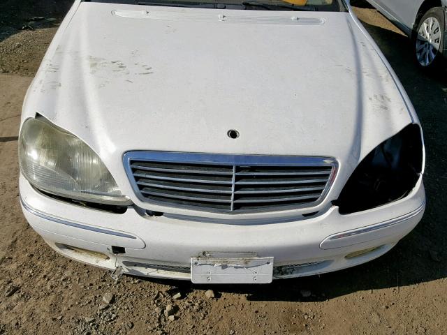 WDBNG70J8YA051723 - 2000 MERCEDES-BENZ S 430 WHITE photo 7