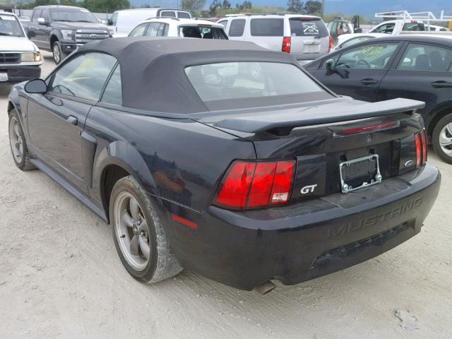 1FAFP45X83F326039 - 2003 FORD MUSTANG GT BLACK photo 3