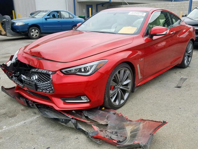 JN1FV7EKXJM530214 - 2018 INFINITI Q60 RED SP RED photo 2