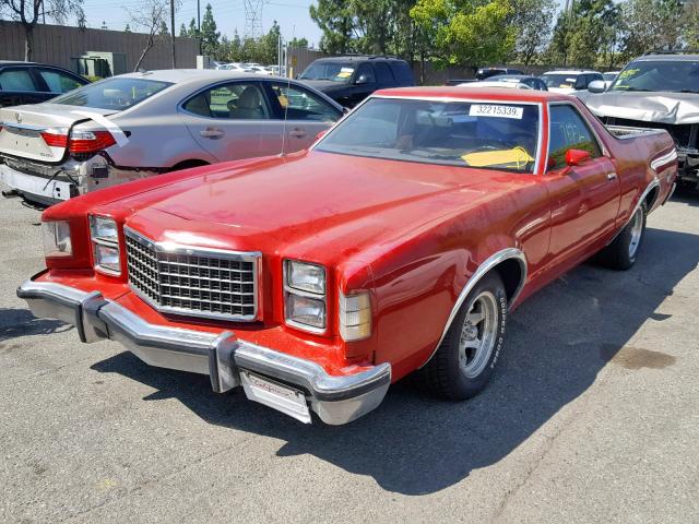9H48H135771 - 1979 FORD RANCHERO RED photo 2