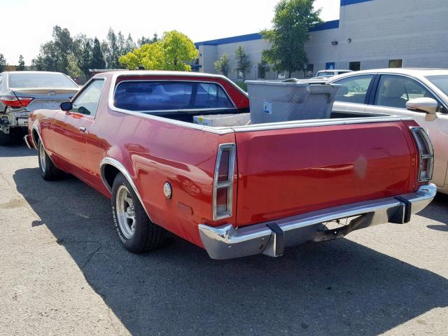 9H48H135771 - 1979 FORD RANCHERO RED photo 3