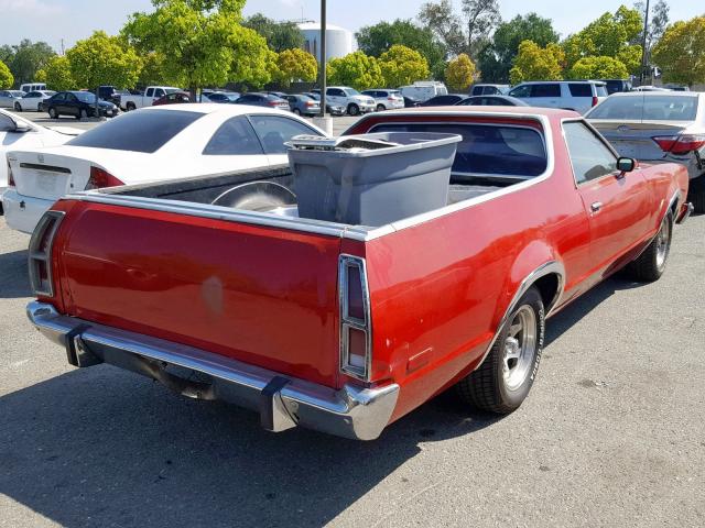 9H48H135771 - 1979 FORD RANCHERO RED photo 4