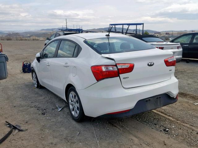 KNADM4A36G6669030 - 2016 KIA RIO LX WHITE photo 3