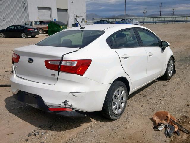 KNADM4A36G6669030 - 2016 KIA RIO LX WHITE photo 4